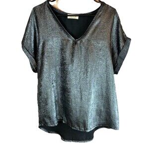 Sofia Made In Italy Women’s Graphite Cap Sleeve Top Size M/L